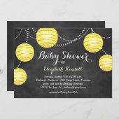 イエローランタンズオンチョークベビーシャワー招待状 招待状 (正面/裏面)