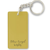 イエローランプ絵を描ドウグイス名 キーホルダー