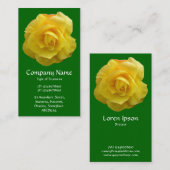 イエローリシアンサス – 深いグラスグリーン 名刺 (正面/裏面)