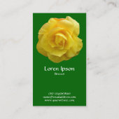 イエローリシアンサス – 深いグラスグリーン 名刺 (裏面)