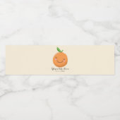 イエローリトルかわいこちゃんテーマオレンジ赤ちゃんシャワー ペットボトルラベル (シングルラベル)