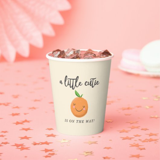 イエローリトルかわいこちゃん男女兼用ベビーシャワー 紙コップ (インサイチュ)