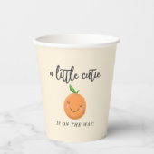 イエローリトルかわいこちゃん男女兼用ベビーシャワー 紙コップ (正面)