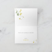 イエローリトルシック赤ちゃんシャワーサンキューカード サンキューカード (内部)