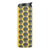 イエローリピートパターンビジネス会社のロゴ タンブラー (回転左)