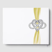 イエローリボンインフィニティ結婚ハートズゲストブック ゲストブック (裏面)