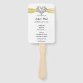 イエローリボンシルバースワン結婚式 プログラム ハンドファン (正面)