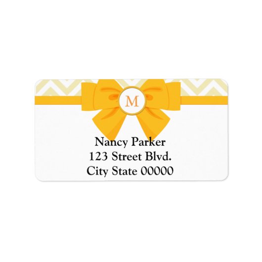 イエローリボンモノグラム ラベル (正面)