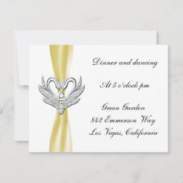 イエローリボン シルバースワンズ 披露宴 招待状