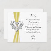 イエローリボン シルバースワン メイドオブオナー カード (正面/裏面)