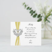 イエローリボン シルバースワン メイド オブ オナー カード (スタンド正面)