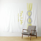 イエローリボン ダイヤモンド インフィニティ ウェディング バックドロップ タペストリー (インサイチュ(横))