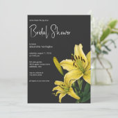 イエローリリオンブラックブライダルシャワー 招待状 (スタンド正面)