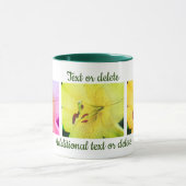 イエローリリーカラーズフローラペンシルパーソナライズされたアート マグカップ (中央)