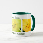 イエローリリーカラーズフローラペンシルパーソナライズされたアート マグカップ (正面右)