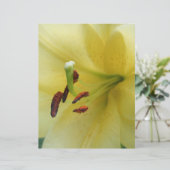 イエローリリーフラワークローズアップスクラップブック紙 (スタンド正面)