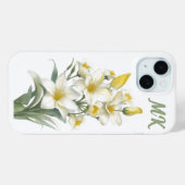 イエローリリーフラワーズモノグラムフォンケース Case-Mate iPhoneケース (裏面 (横))