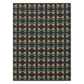 イエローリリーフラワー抽象芸術アート テーブルクロス (正面)