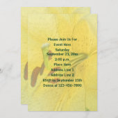 イエローリリーフローラパーティー 招待状 (正面/裏面)