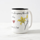 イエローリリーマザーズ・デイ・マグ ツートーンマグカップ (正面右)