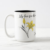 イエローリリーマザーズ・デイ・マグ ツートーンマグカップ (左)