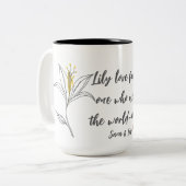 イエローリリーマザーズ・デイ・マグ ツートーンマグカップ (正面左)