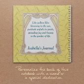 イエローリリーヴィンテージ感謝の幸福ジャーナル ノートブック