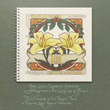 イエローリリーヴィンテージ感謝の幸福ジャーナル