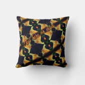 イエローリリー花の抽象芸術パタパーソナライズされたーン クッション (裏面)