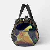 イエローリリー花の抽象芸術 パーソナライズされた ダッフルバッグ (右)