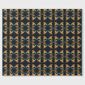 イエローリリー花の抽象芸術 パーソナライズされた ラッピングペーパー (フラット)