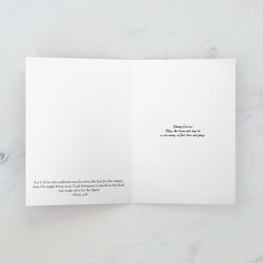 イエローリリー花信仰イースターカード カード (内部)