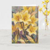 イエローリリー花信仰イースターカード カード (黄色い花)