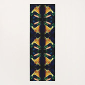 イエローリリー花抽象芸術 ヨガマット (裏面)