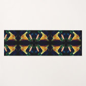 イエローリリー花抽象芸術 ヨガマット (正面(横))