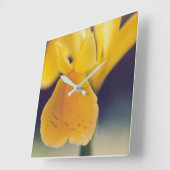 イエローリリー スクエア壁時計 (傾斜)