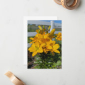 イエローリリー ノートカード (正面/裏面インサイチュ)