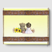 イエローリル女性のカーボーイベビーシャワー ゲストブック (裏面)