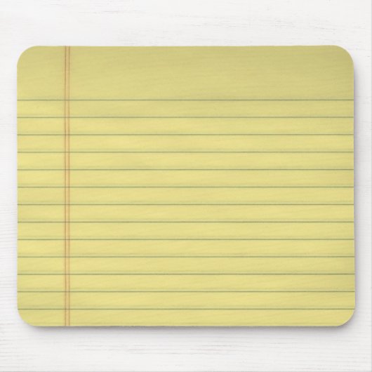 イエローリーガル紙マウスパッド マウスパッド (正面)
