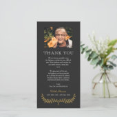 イエローリースフォト悔やみや弔慰ありがとう サンキューカード (スタンド正面)