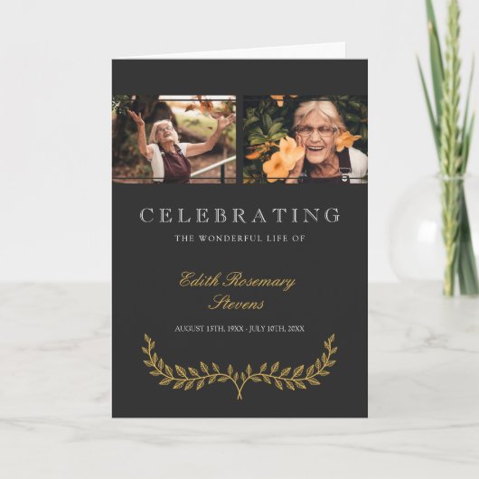 イエローリース祝の生活葬式プログラム プログラム (正面)