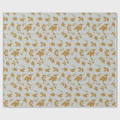 イエローリーフェイスブランチティッシュペーパー ラッピングペーパー (フラット)
