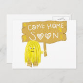 イエローリ来ボンホームーン ポストカード (正面/裏面)