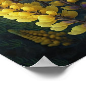 イエロールピネフラワーアートプリントポスター ポスター (角)