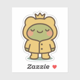 イエローレインコートシールのカエル シール