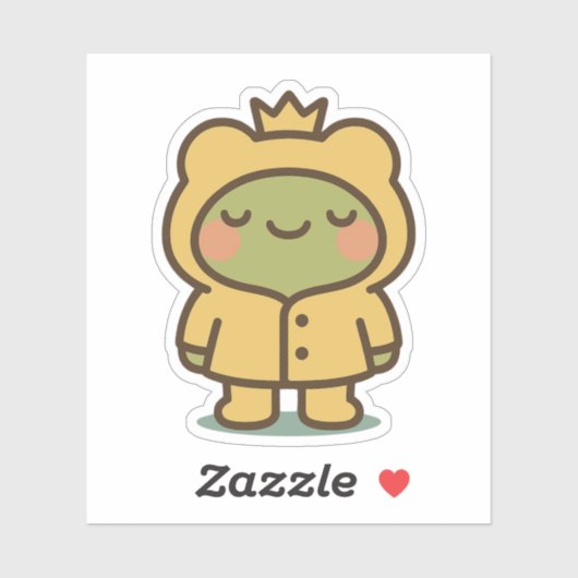 イエローレインコートシールのカエル シール (シート)