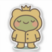 イエローレインコートシールのカエル シール (正面)