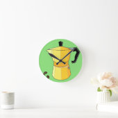 イエローレインボーエスプレッソ ラウンド壁時計 (ホーム)