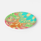 イエローレインボーモダン ペーパープレート (アングル)