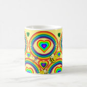 イエローレインボー(昆虫)マルハナバチマグ コーヒーマグカップ (中央)